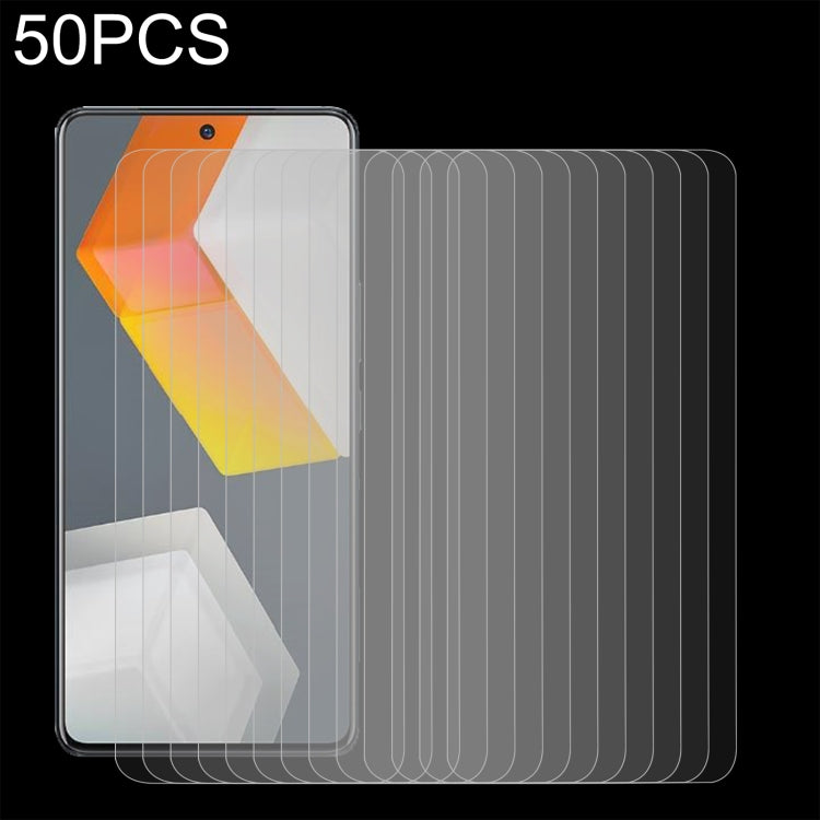 50 PCS 0.26mm 9H 2.5D Tempered Glass Film For Fujitsu Arrows 5G F-51A