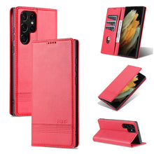 Load image into Gallery viewer, AZNS Magnetic Calf Texture Horizontal Flip Leather Phone Case, For Samsung Galaxy S22 Ultra 5G