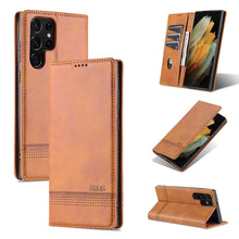 Load image into Gallery viewer, AZNS Magnetic Calf Texture Horizontal Flip Leather Phone Case, For Samsung Galaxy S22 Ultra 5G