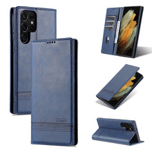 Load image into Gallery viewer, AZNS Magnetic Calf Texture Horizontal Flip Leather Phone Case, For Samsung Galaxy S22 Ultra 5G