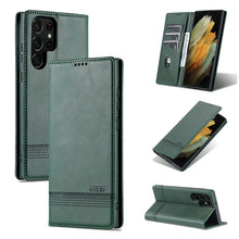 Load image into Gallery viewer, AZNS Magnetic Calf Texture Horizontal Flip Leather Phone Case, For Samsung Galaxy S22 Ultra 5G