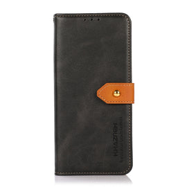 KHAZNEH Dual-color Cowhide Texture Flip Leather Phone Case, For Motorola Edge X30, For Samsung Galaxy A73 5G