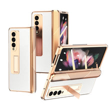 Load image into Gallery viewer, Electroplated Armor Cross Texture Phone Case, For Samsung Galaxy Z Fold3 5G, For Samsung Galaxy Z Fold2 5G