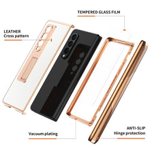 Load image into Gallery viewer, Electroplated Armor Cross Texture Phone Case, For Samsung Galaxy Z Fold3 5G, For Samsung Galaxy Z Fold2 5G