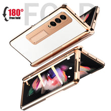 Load image into Gallery viewer, Electroplated Armor Cross Texture Phone Case, For Samsung Galaxy Z Fold3 5G, For Samsung Galaxy Z Fold2 5G