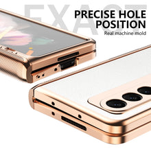 Load image into Gallery viewer, Electroplated Armor Cross Texture Phone Case, For Samsung Galaxy Z Fold3 5G, For Samsung Galaxy Z Fold2 5G
