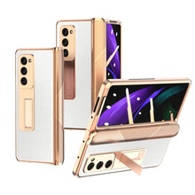 Load image into Gallery viewer, Electroplated Armor Cross Texture Phone Case, For Samsung Galaxy Z Fold3 5G, For Samsung Galaxy Z Fold2 5G