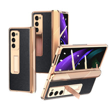 Load image into Gallery viewer, Electroplated Armor Cross Texture Phone Case, For Samsung Galaxy Z Fold3 5G, For Samsung Galaxy Z Fold2 5G