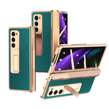 Load image into Gallery viewer, Electroplated Armor Cross Texture Phone Case, For Samsung Galaxy Z Fold3 5G, For Samsung Galaxy Z Fold2 5G