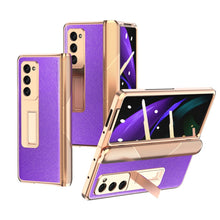 Load image into Gallery viewer, Electroplated Armor Cross Texture Phone Case, For Samsung Galaxy Z Fold3 5G, For Samsung Galaxy Z Fold2 5G