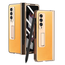 Load image into Gallery viewer, Electroplated Hinge Pen Slot Kevlar Phone Case, For Samsung Galaxy Z Fold3 5G