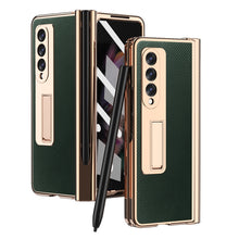 Load image into Gallery viewer, Electroplated Hinge Pen Slot Kevlar Phone Case, For Samsung Galaxy Z Fold3 5G