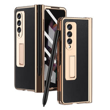 Load image into Gallery viewer, Electroplated Hinge Pen Slot Kevlar Phone Case, For Samsung Galaxy Z Fold3 5G