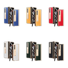 Load image into Gallery viewer, Electroplated Hinge Pen Slot Kevlar Phone Case, For Samsung Galaxy Z Fold3 5G
