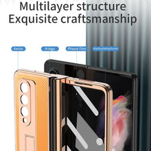 Load image into Gallery viewer, Electroplated Hinge Pen Slot Kevlar Phone Case, For Samsung Galaxy Z Fold3 5G