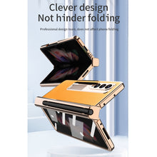 Load image into Gallery viewer, Electroplated Hinge Pen Slot Kevlar Phone Case, For Samsung Galaxy Z Fold3 5G
