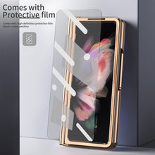 Load image into Gallery viewer, Electroplated Hinge Pen Slot Lychee Phone Case, For Samsung Galaxy Z Fold3 5G