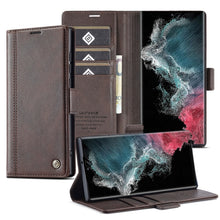 Load image into Gallery viewer, LC.IMEEKE PU + TPU Skin-friendly Feeling Leather Phone Case, For Samsung Galaxy S22 Ultra, For Samsung Galaxy S22, For Samsung Galaxy A13 5G