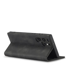 Load image into Gallery viewer, LC.IMEEKE Soft PU + TPU Magnetic Skin-friendly Feeling Leather Phone Case, For Samsung Galaxy S22 Ultra, For Samsung Galaxy S22