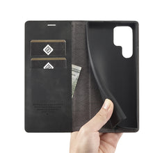 Load image into Gallery viewer, LC.IMEEKE Soft PU + TPU Magnetic Skin-friendly Feeling Leather Phone Case, For Samsung Galaxy S22 Ultra, For Samsung Galaxy S22