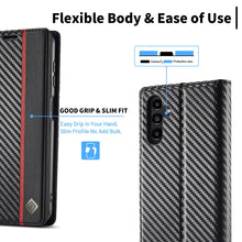 Load image into Gallery viewer, LC.IMEEKE Carbon Fiber Horizontal Flip Leather Phone Case, For Samsung Galaxy A13 5G, For Samsung Galaxy S22 Ultra 5G