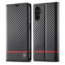 Load image into Gallery viewer, LC.IMEEKE Carbon Fiber Horizontal Flip Leather Phone Case, For Samsung Galaxy A13 5G, For Samsung Galaxy S22 Ultra 5G
