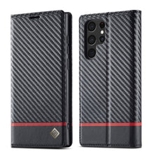 Load image into Gallery viewer, LC.IMEEKE Carbon Fiber Horizontal Flip Leather Phone Case, For Samsung Galaxy A13 5G, For Samsung Galaxy S22 Ultra 5G
