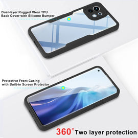 Acrylic + TPU 360 Degrees Full Coverage Shockproof Phone Case, For Xiaomi Mi 11, For Xiaomi Mi 11 Lite, For Xiaomi Mi 11T / 11T Pro, For Xiaomi Redmi Note 11 5G China, For Xiaomi Redmi Note 11 Pro / Note 11 Pro+