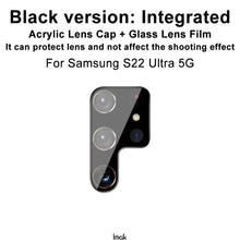 Load image into Gallery viewer, imak Integrated Rear Camera Lens Tempered Glass Film Black Version, For Samsung Galaxy S22 Ultra 5G
