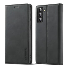 Load image into Gallery viewer, LC.IMEEKE Soft PU + TPU Magnetic Skin-friendly Feeling Leather Phone Case, For Samsung Galaxy S22+ 5G