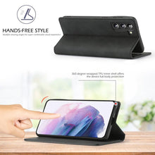 Load image into Gallery viewer, LC.IMEEKE Soft PU + TPU Magnetic Skin-friendly Feeling Leather Phone Case, For Samsung Galaxy S22+ 5G
