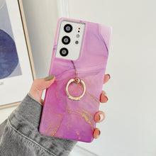 Load image into Gallery viewer, Ring Holder Glitter Marble Phone Case, For Samsung Galaxy S22 5G
