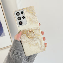 Load image into Gallery viewer, Ring Holder Glitter Marble Phone Case, For Samsung Galaxy S22 5G