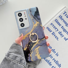 Load image into Gallery viewer, Ring Holder Glitter Marble Phone Case, For Samsung Galaxy S22 5G