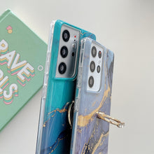 Load image into Gallery viewer, Ring Holder Glitter Marble Phone Case, For Samsung Galaxy S22 5G