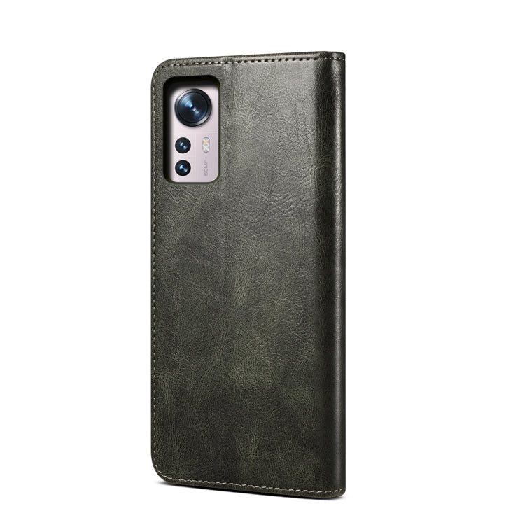 Simple Wax Crazy Horse Texture Leather Phone Case, For Xiaomi 12/12S, For Xiaomi 12 Pro/12S Pro, For Xiaomi 12X