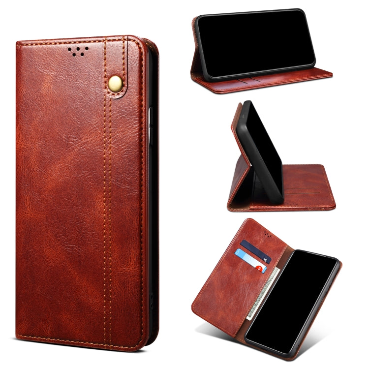 Simple Wax Crazy Horse Texture Leather Phone Case, For Xiaomi 12/12S, For Xiaomi 12 Pro/12S Pro, For Xiaomi 12X