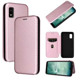 Carbon Fiber Texture Magnetic Horizontal Flip PU Phone Case, For Sharp Aquos Wish SHG06, For Xiaomi 12 5G