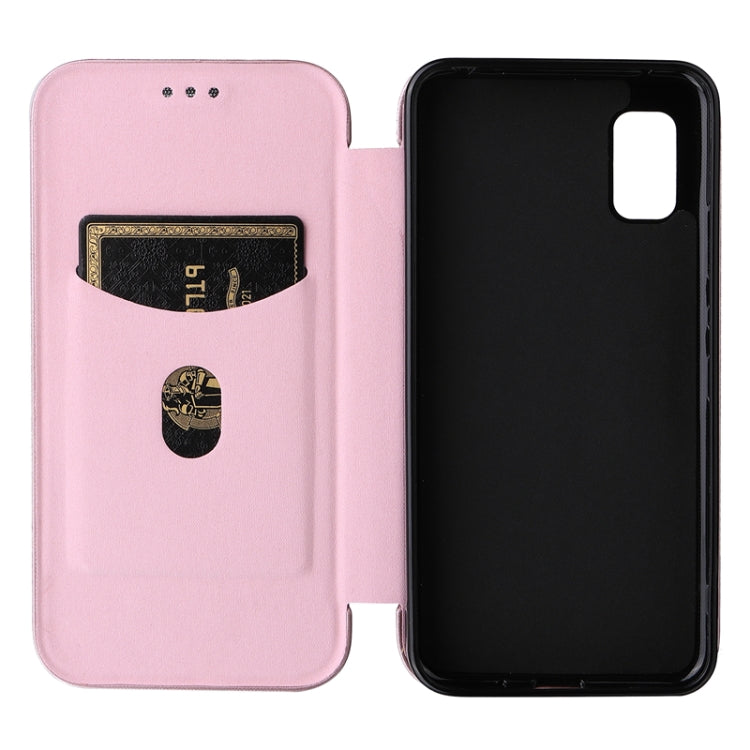 Carbon Fiber Texture Magnetic Horizontal Flip PU Phone Case, For Sharp Aquos Wish SHG06, For Xiaomi 12 5G