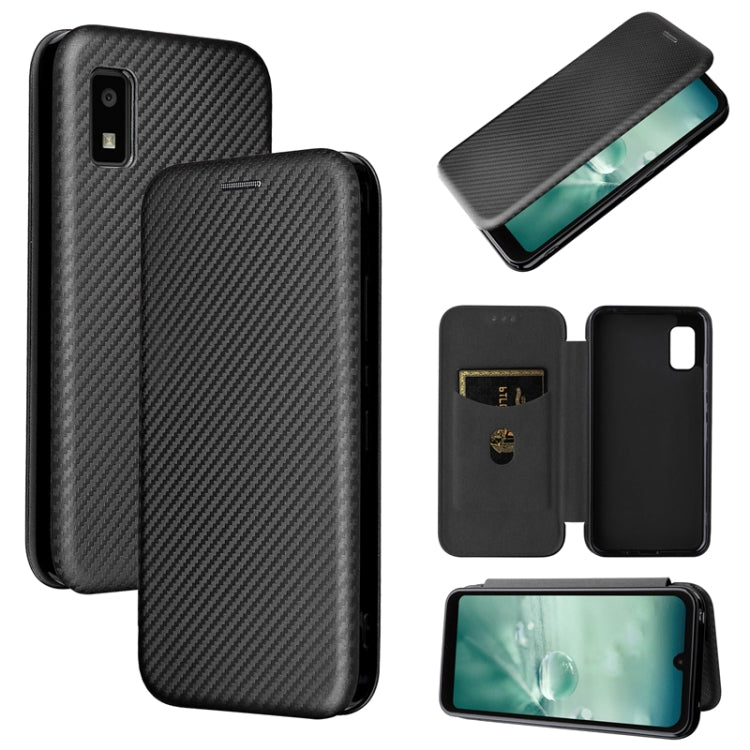 Carbon Fiber Texture Magnetic Horizontal Flip PU Phone Case, For Sharp Aquos Wish SHG06, For Xiaomi 12 5G