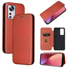 Load image into Gallery viewer, Carbon Fiber Texture Magnetic Horizontal Flip PU Phone Case, For Sharp Aquos Wish SHG06, For Xiaomi 12 5G