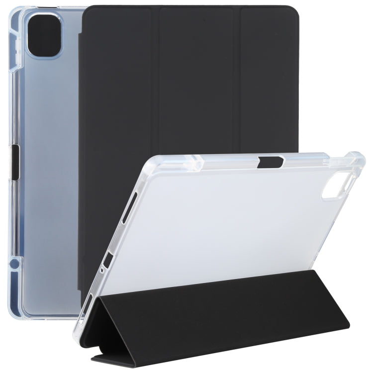 Pen Slot Transparent Back Cover Leather Tablet Case, For Xiaomi Mi Pad 5
