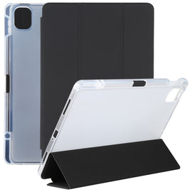 Pen Slot Transparent Back Cover Leather Tablet Case, For Xiaomi Mi Pad 5