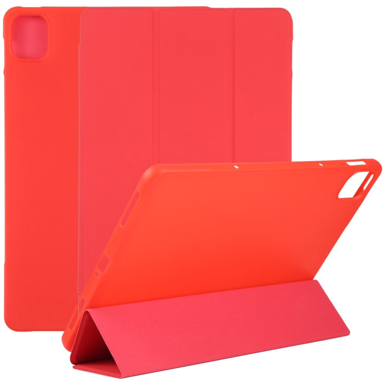 TPU Three-fold Leather Tablet Case, For Xiaomi Mi Pad 5