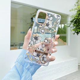 Translucent Plating Flower Phone Case, For Samsung Galaxy Note20, For Samsung Galaxy S21 FE 5G, For Samsung Galaxy A03s 166mm, For Samsung Galaxy A42 5G, For Samsung Galaxy A22 4G, For Samsung Galaxy A32 5G, For Samsung Galaxy A32 4G
