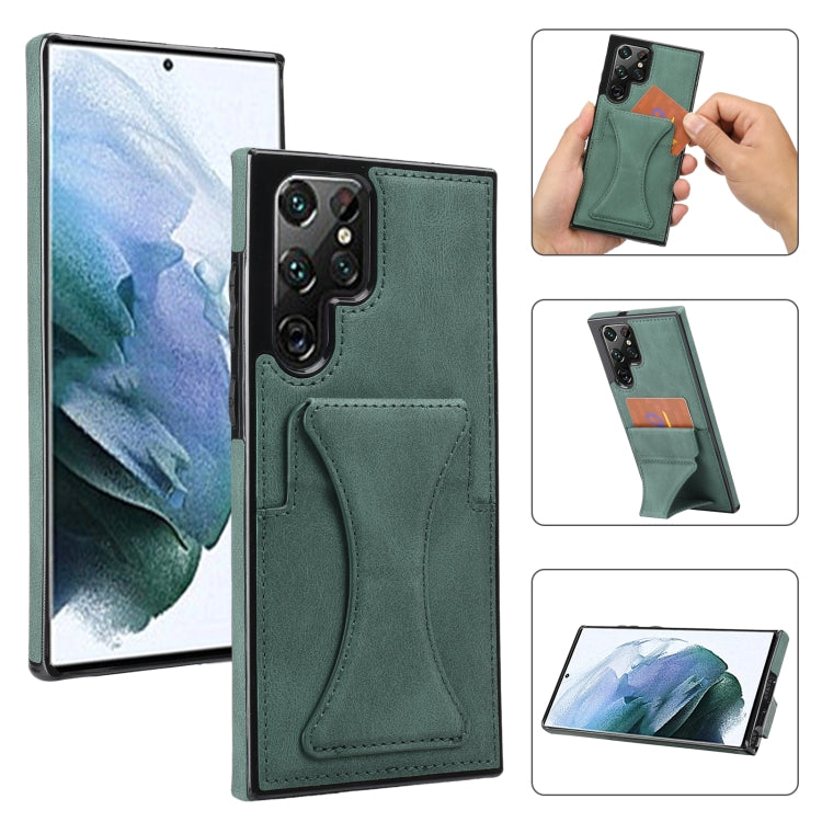 Ultra-thin Shockproof Phone Case with Holder, For Samsung Galaxy S22 5G, For Samsung Galaxy S22+ 5G, For Samsung Galaxy S22 Ultra 5G