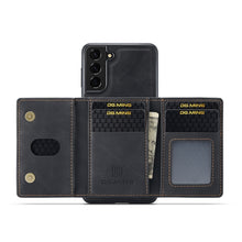 Load image into Gallery viewer, DG.MING M2 Series 3-Fold Multi Card Bag + Magnetic Back Cover Phone Case, For Samsung Galaxy S22 5G, For Samsung Galaxy S22+ 5G, For Samsung Galaxy S22 Ultra 5G