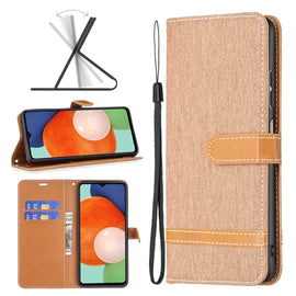 Color Matching Denim Texture Leather Phone Case, For Samsung Galaxy A13 4G, For Samsung Galaxy A33 5G, For Samsung Galaxy A73 5G, For Xiaomi 12