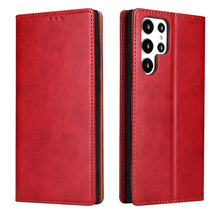 Load image into Gallery viewer, Fierre Shann PU Genuine Leather Texture Leather Phone Case, For Samsung Galaxy S22 5G, For Samsung Galaxy S22+ 5G, For Samsung Galaxy S22 Ultra 5G