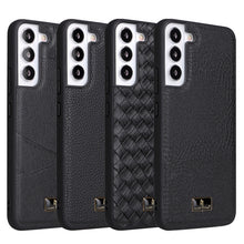 Load image into Gallery viewer, Fierre Shann Leather Texture Phone Back Cover Case, For Samsung Galaxy S22 5G, For Samsung Galaxy S22+ 5G, For Samsung Galaxy S22 Ultra 5G